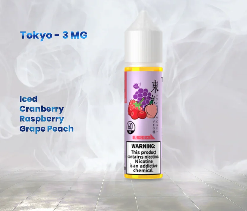 TOKYO - ICED CRANBERRY RASPBERRY GRAPE PEACH - 3MG